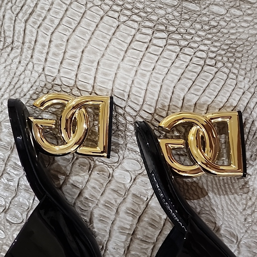 Dolce gabbana   interlick8ng gold heel - Picture 3 of 5